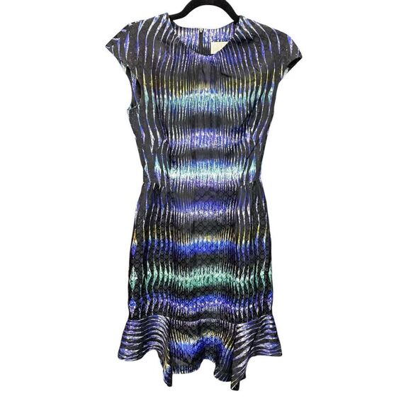 ASO BLAIR WALDORF PETER PILOTTO Digitally Printed Silk Dress Knee length sz 4 US - Picture 4 of 16